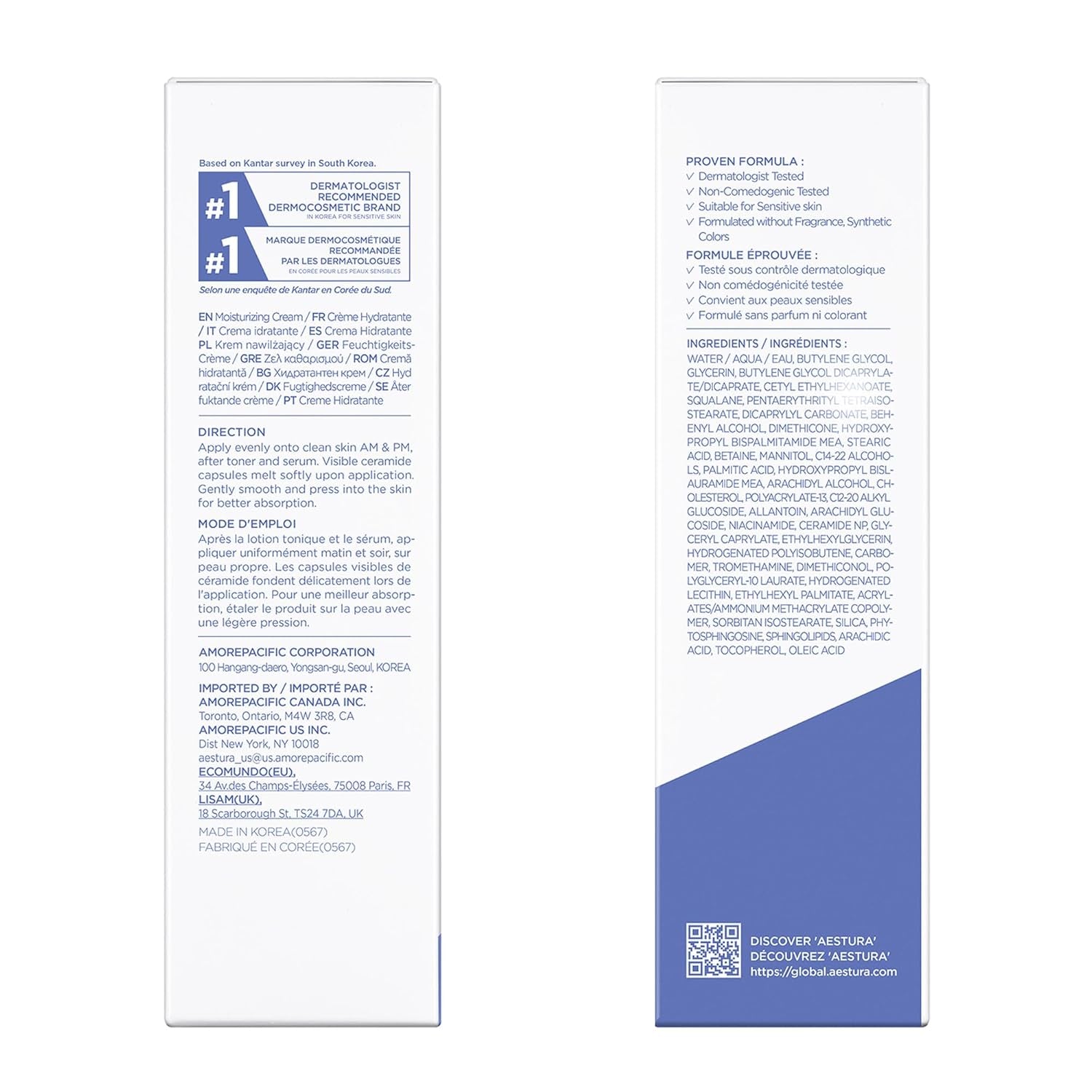 ATOBARRIER365 Cream with Ceramide, Korean Moisturizer for Barrier Repair | 120-Hour Lasting Hydration, Capsuled Ceramides for Dry & Sensitive Skin, Non-Comedogenic Tested, 2.70 Fl.Oz.(Renewed)